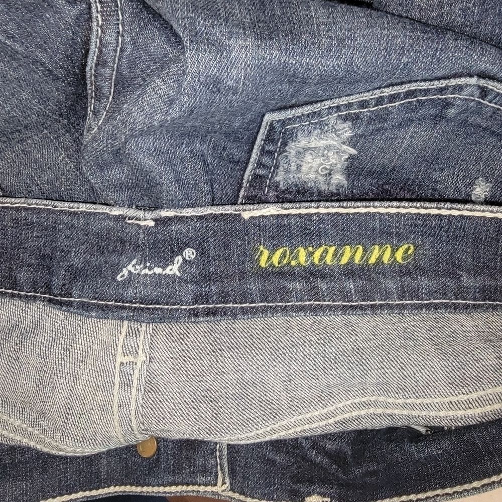 Seven for all Mankind distressed ripped skinny denim jeans 27 - Picture 5 of 6